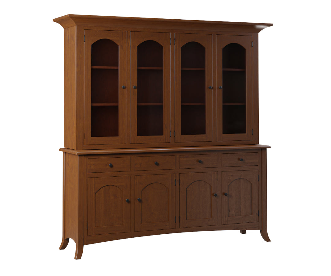 QW Amish Carlisle 4 Door Hutch & Buffet