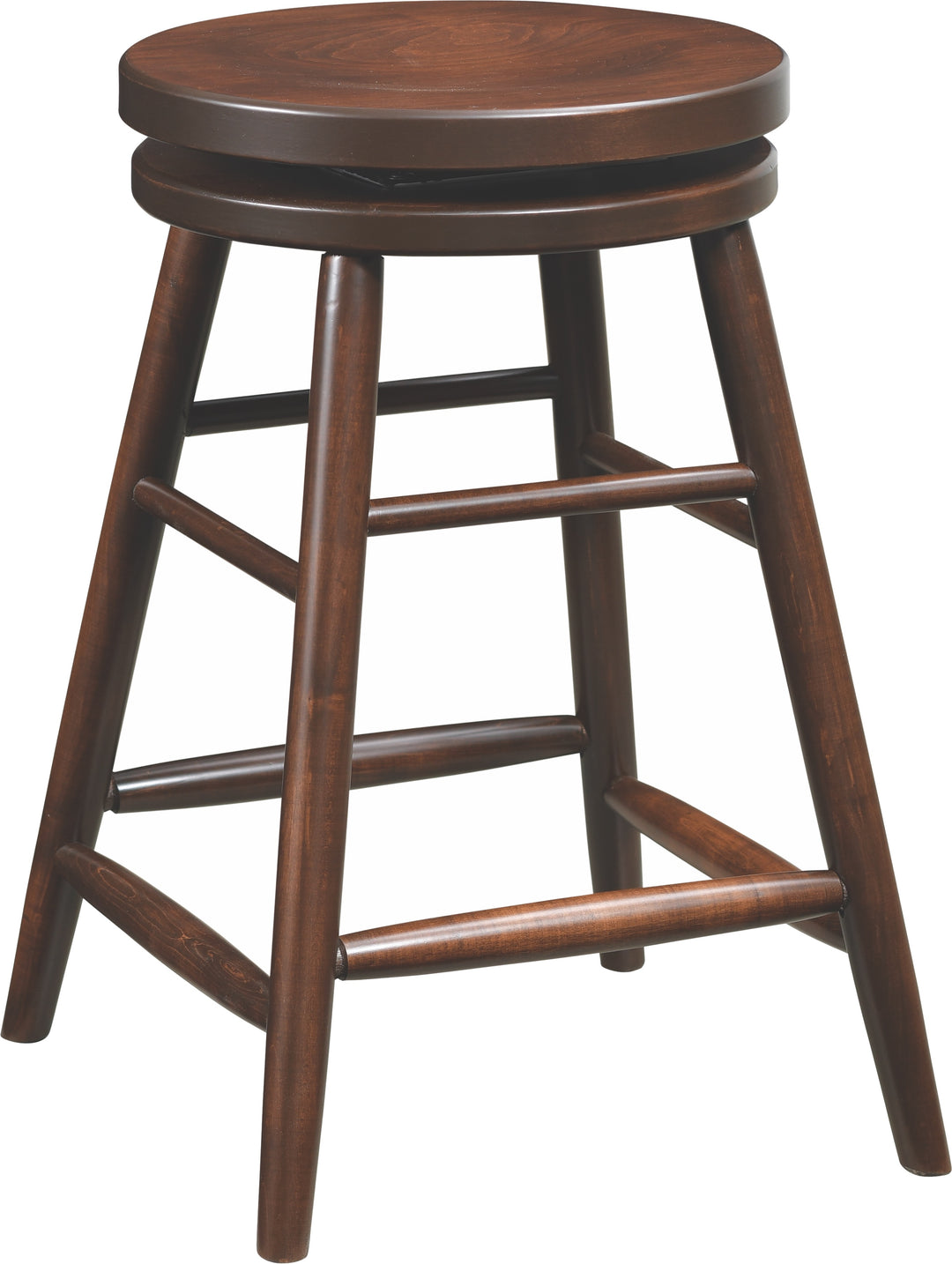 QW Amish Plain Leg Swivel Stool