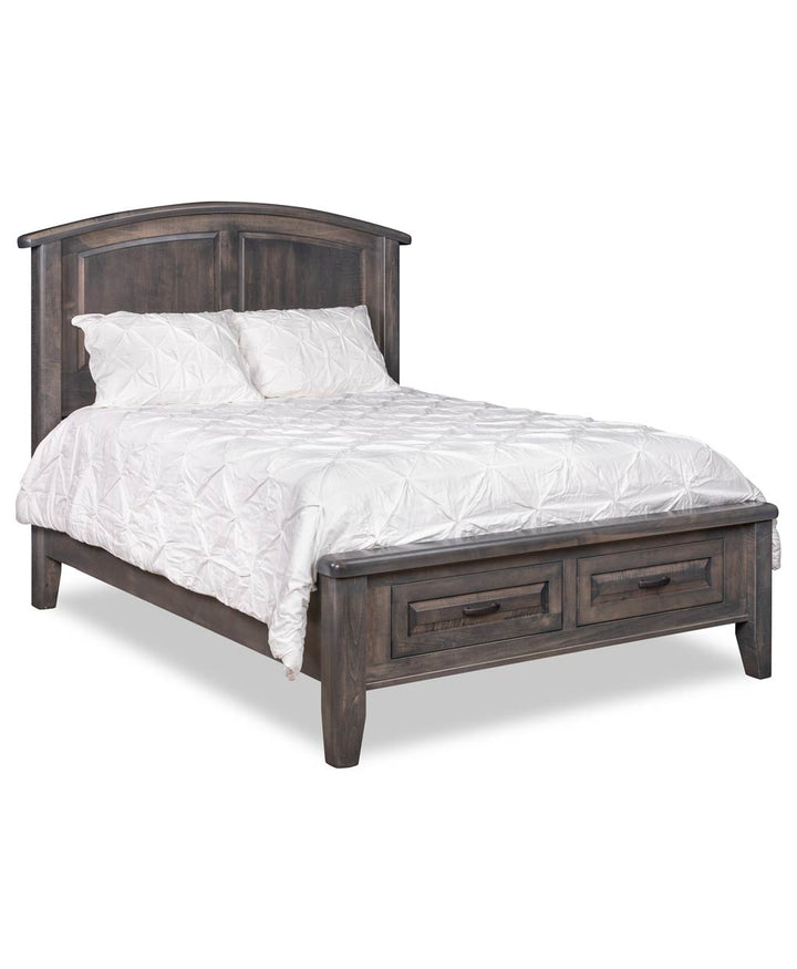 QW Amish Bay Pointe Bed w/ Footboard Storage