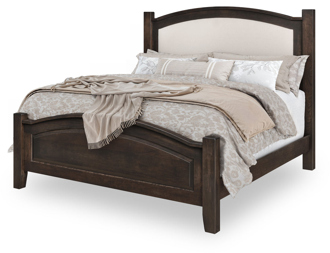 QW Amish Carlston Royal Bed w/ Upholstered Headboard