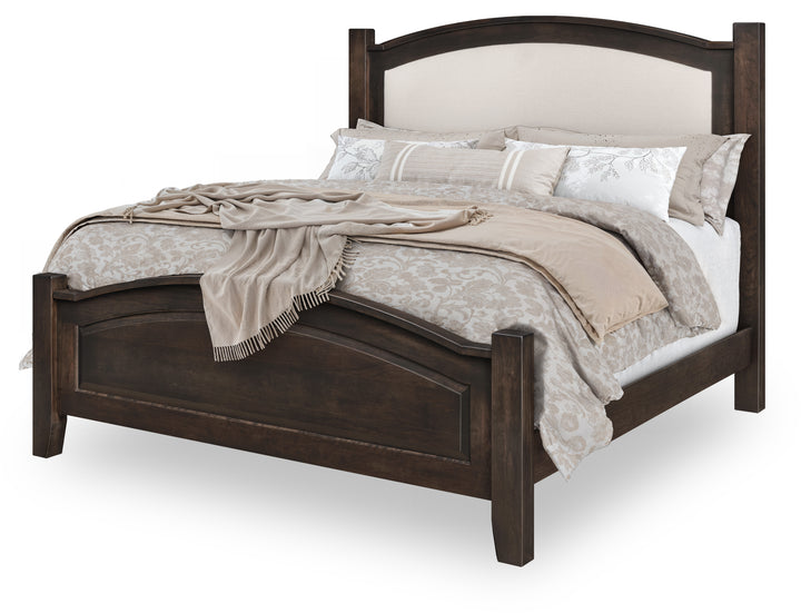 QW Amish Carlston Royal Bed w/ Upholstered Headboard