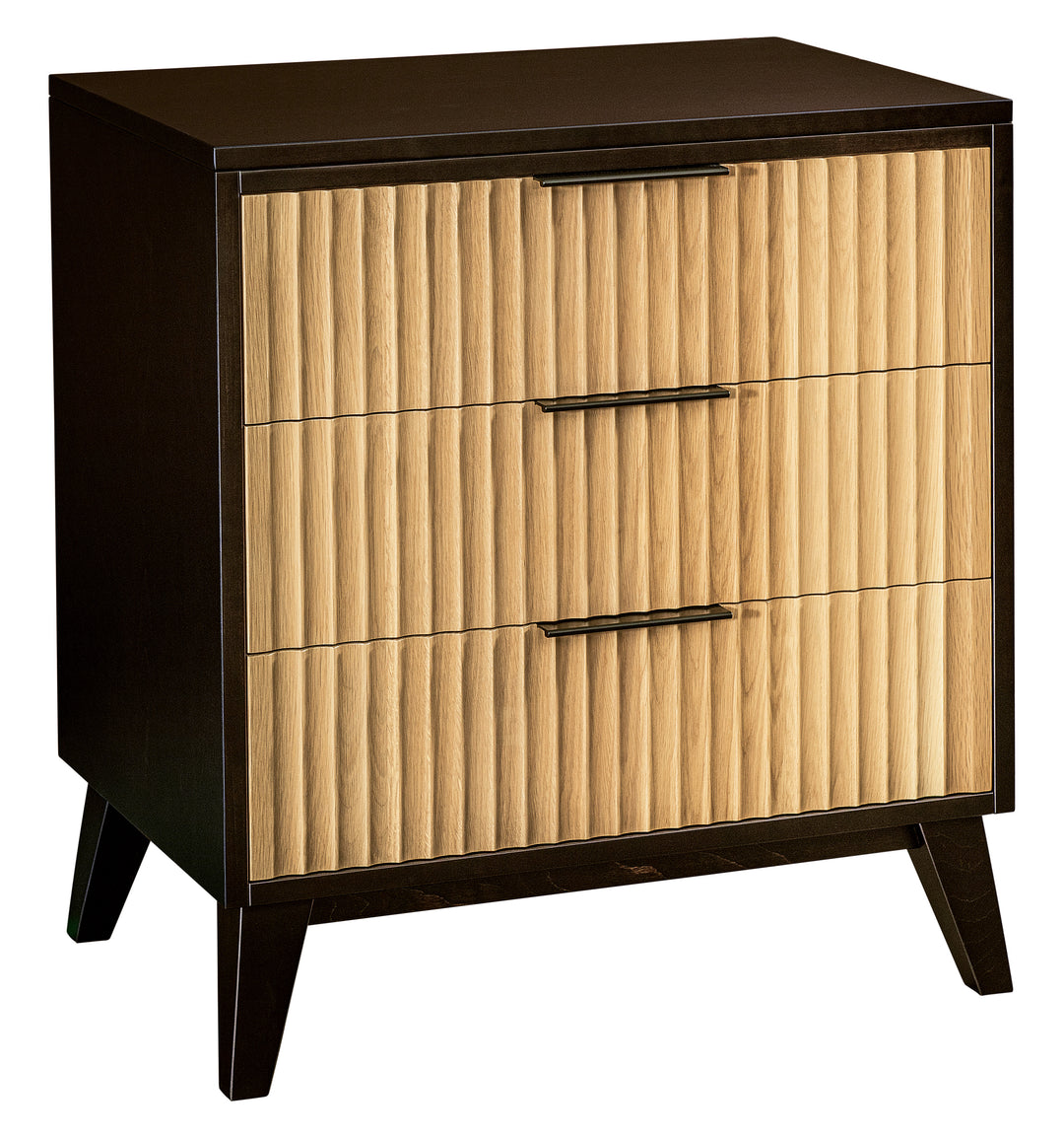 QW Amish Sofi Fluted 3 Drawer Nightstand