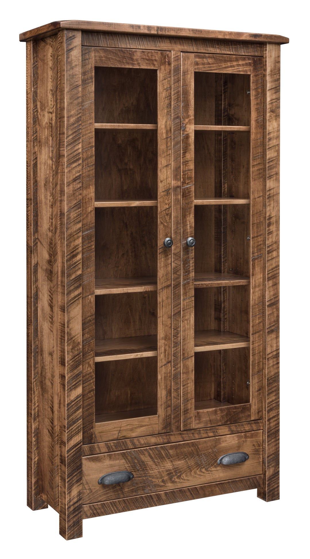 QW Amish El Paso Bookcase with Drawer