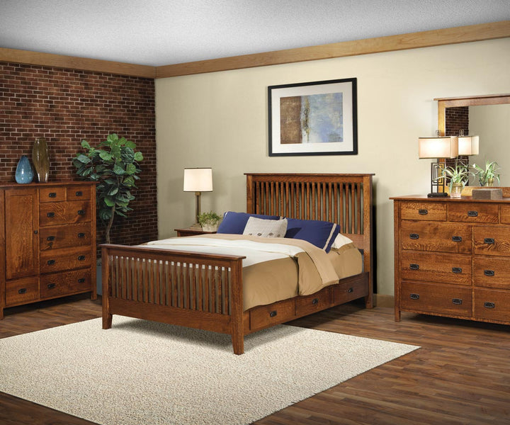 QW Amish Elkins Mission 3 Drawer Nightstand