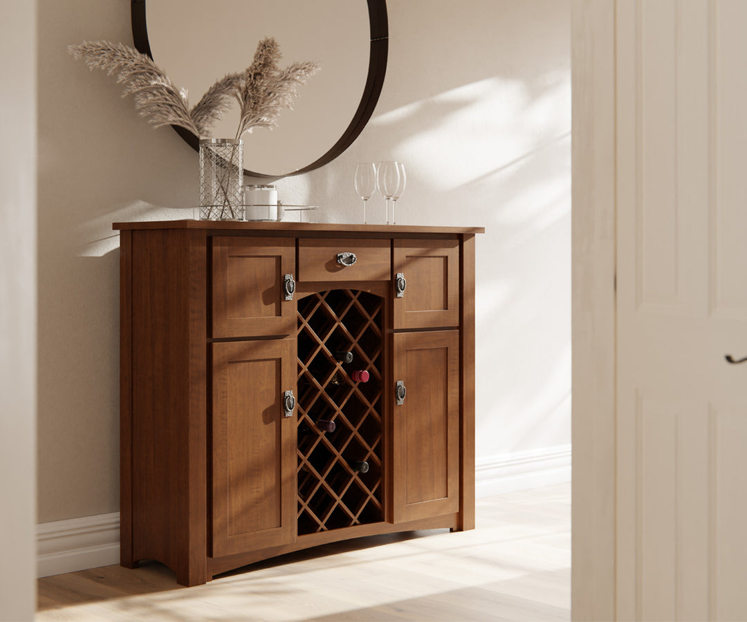 QW Amish Brunswick Wine Cabinet