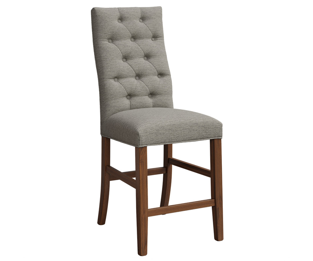 QW Amish Hilton Tufted Upholstered Bar Chair