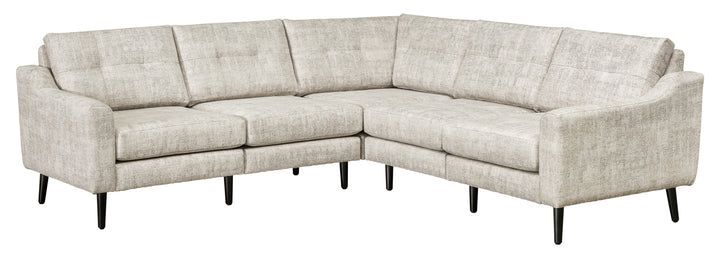 Serene 5-Seat Tear Drop Arm Sectional