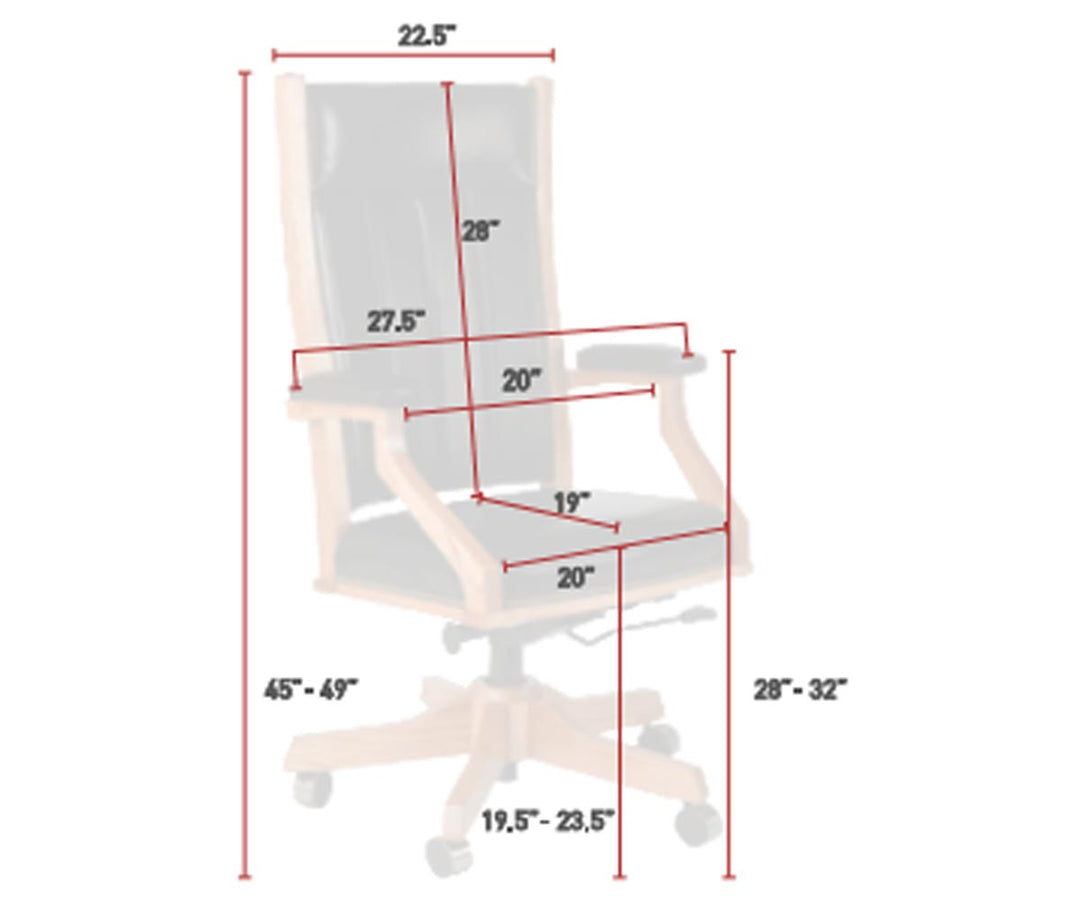QW Amish Mission Desk Chair