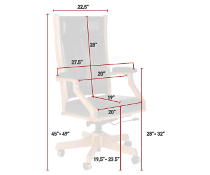 QW Amish Mission Desk Chair