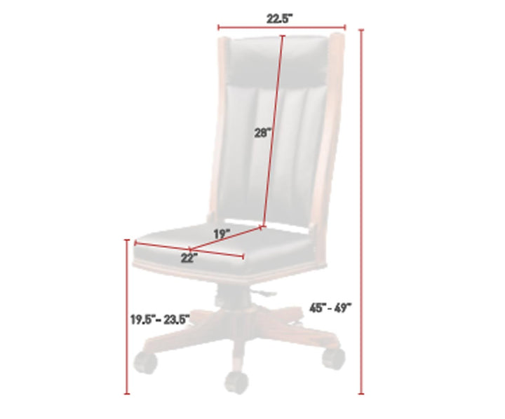 QW Amish Mission Side Desk Chair