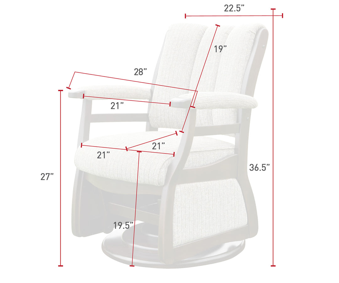 QW Amish Paris Low Back Swivel Glider