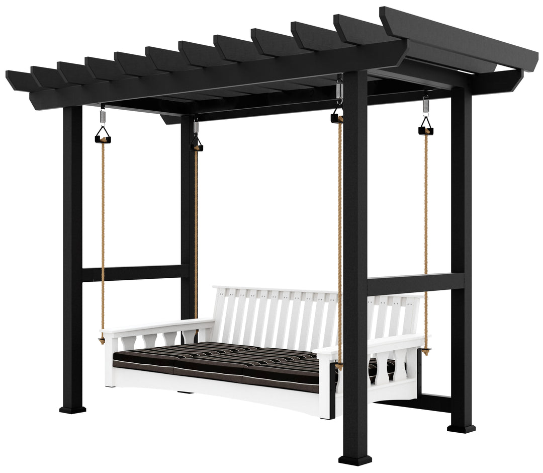 QW Amish Black Swing Frame w/ Optional Heritage Daybed Swing