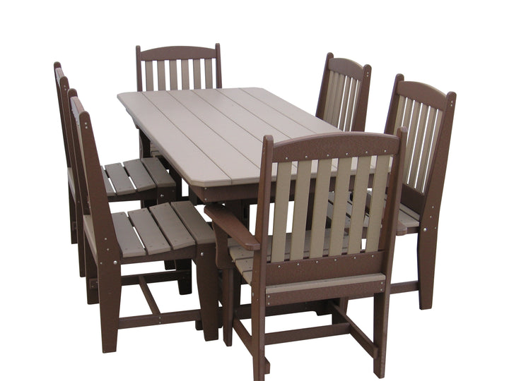 QW Amish Garden Mission 7pc Dining Set