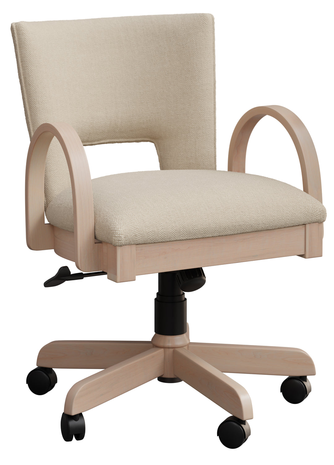 QW Amish Quail Upholstered Desk Chair