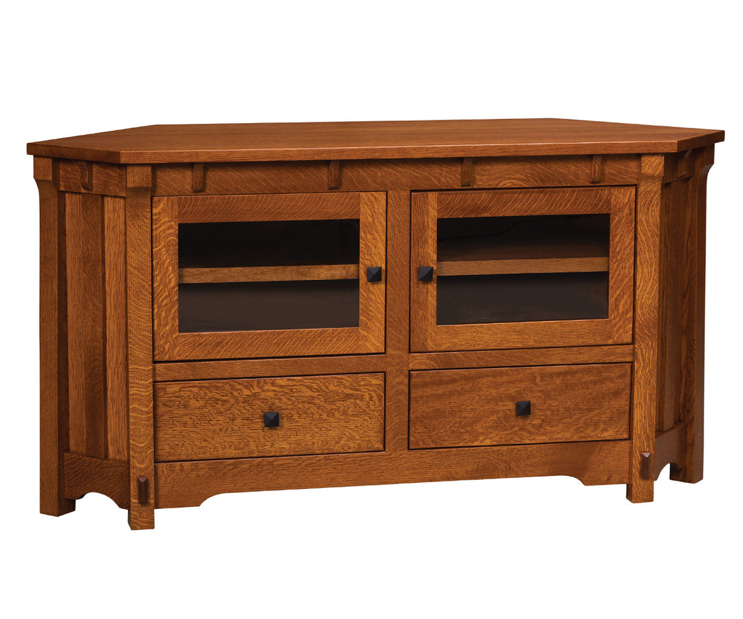 QW Amish Manitoba 61" Corner TV Console