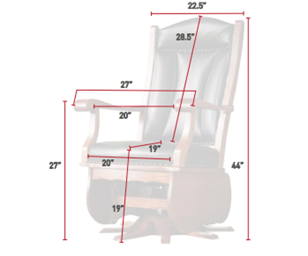 QW Amish Swivel Glider