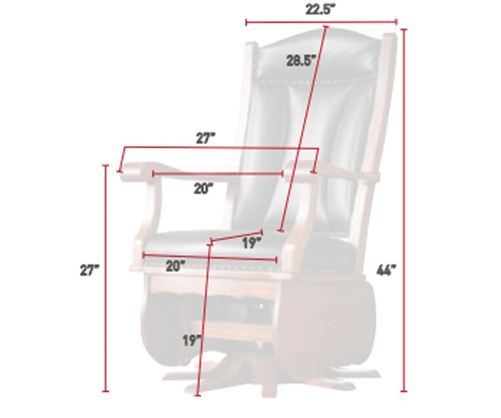 QW Amish Swivel Glider
