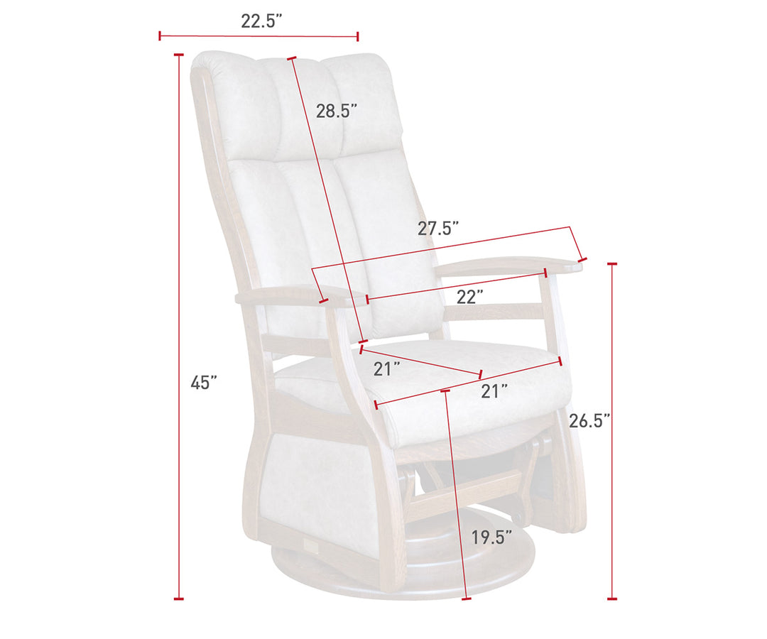 QW Amish Sierra Swivel Glider