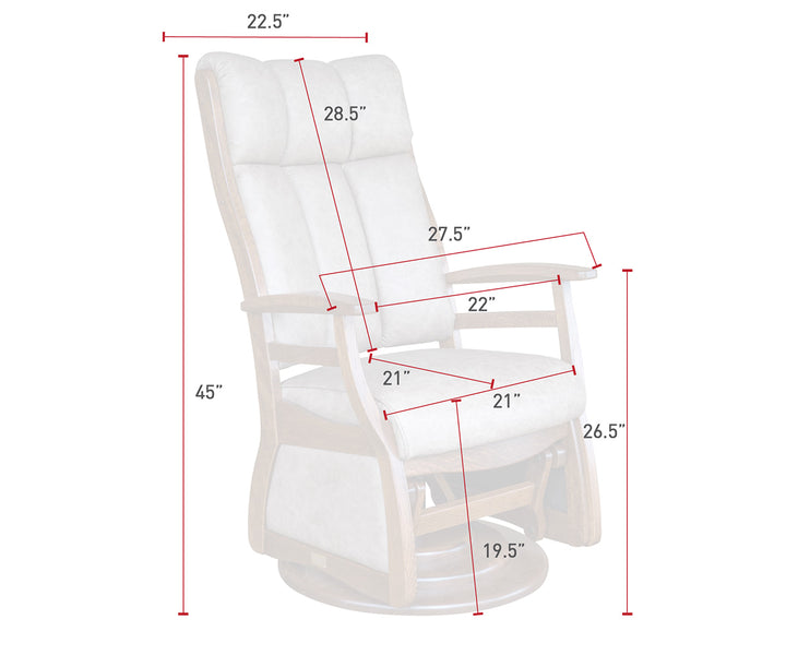 QW Amish Sierra Swivel Glider