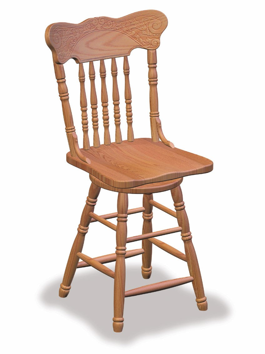 QW Amish Spring Meadow Swivel Side Bar Chair