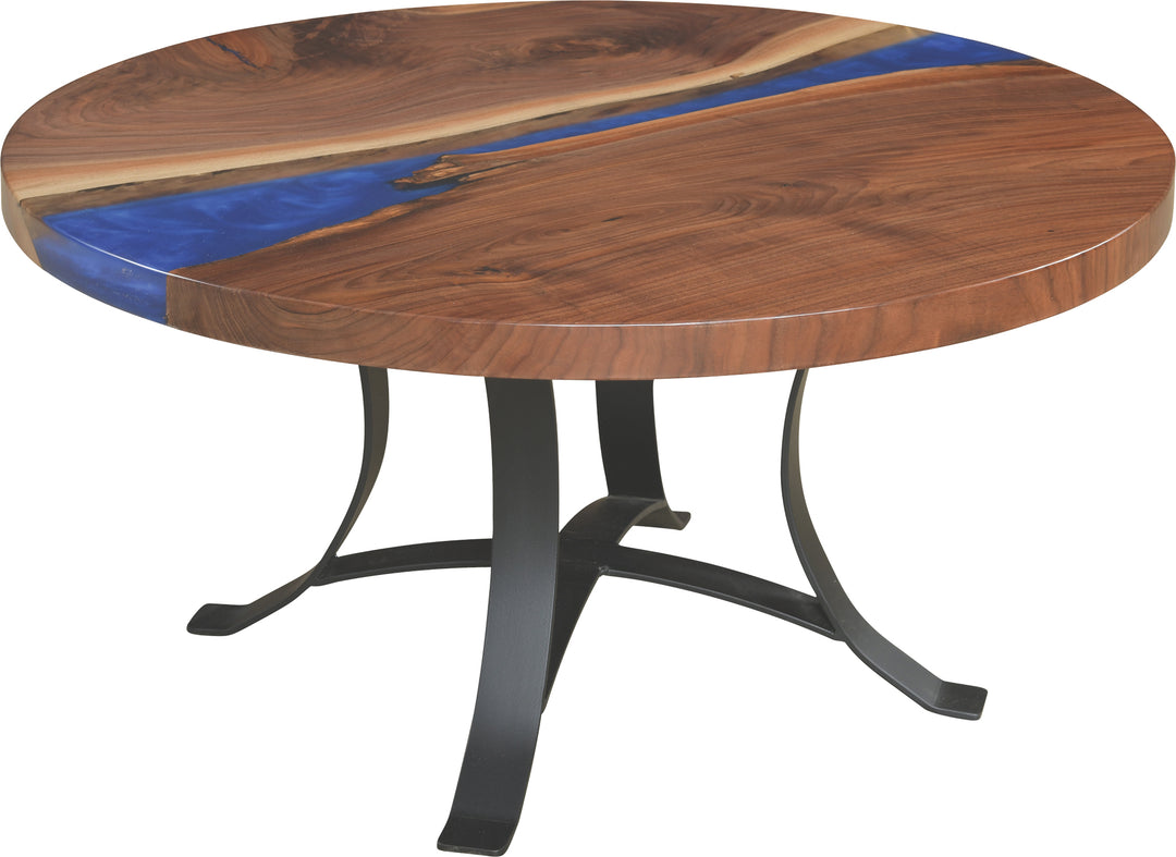 QW Amish Vermillion River Epoxy Coffee Table