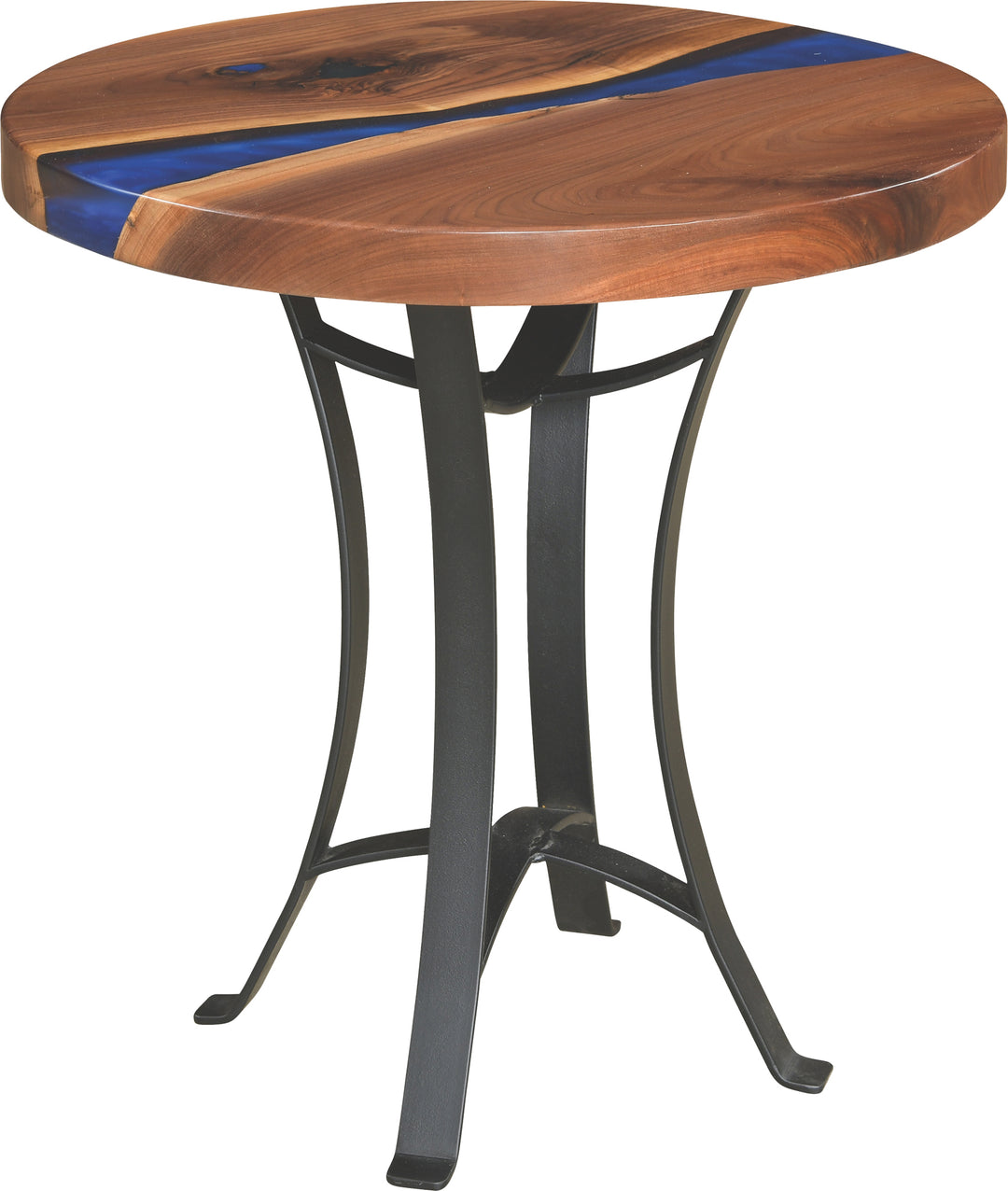 QW Amish Vermillion River Epoxy End Table