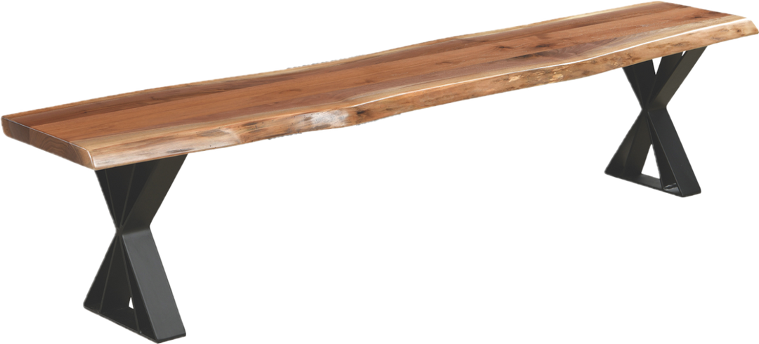 QW Amish Fillmore Live Edge Bench