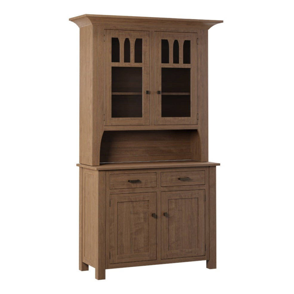 QW Amish Aspen 2 Door Buffet with Hutch