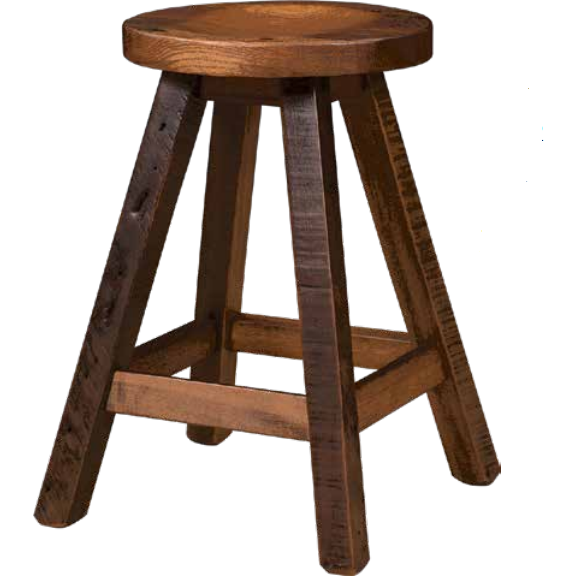 QW Amish Barn Beam Reclaimed Barnwood Stool Quality Woods Furniture