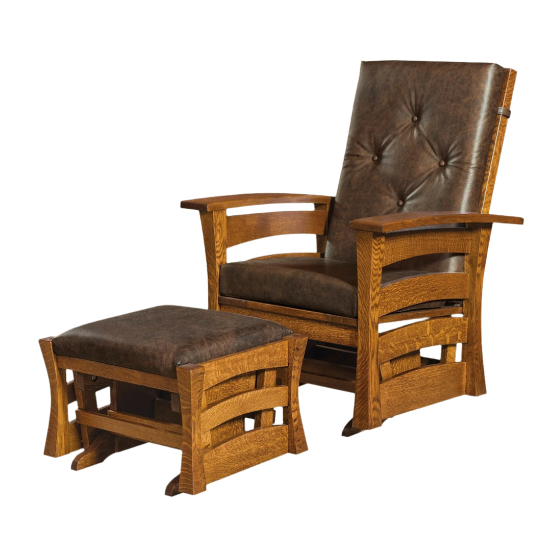 QW Amish Barrington Glider and Ottoman