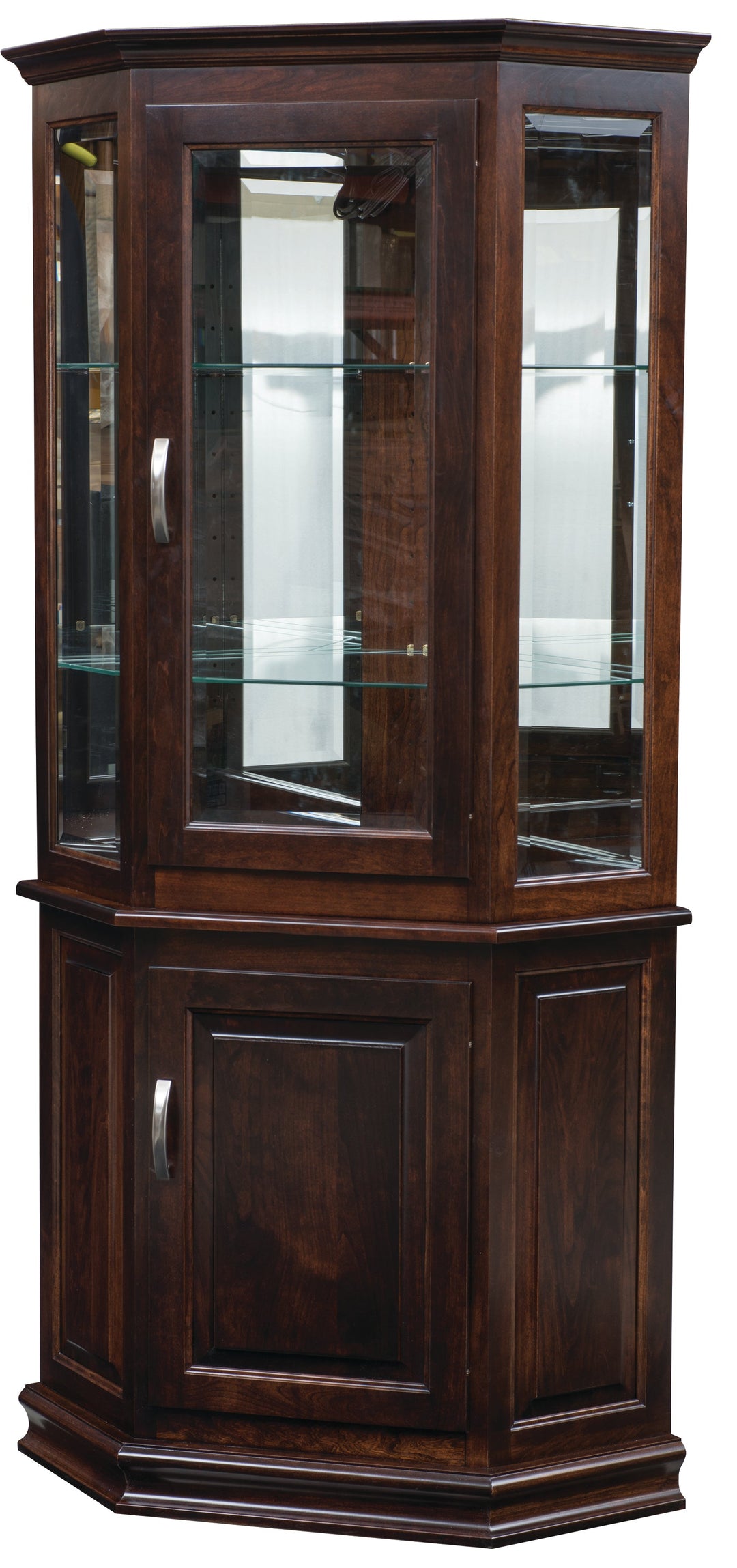 QW Amish Corner Deluxe with Enclosed Base Curio