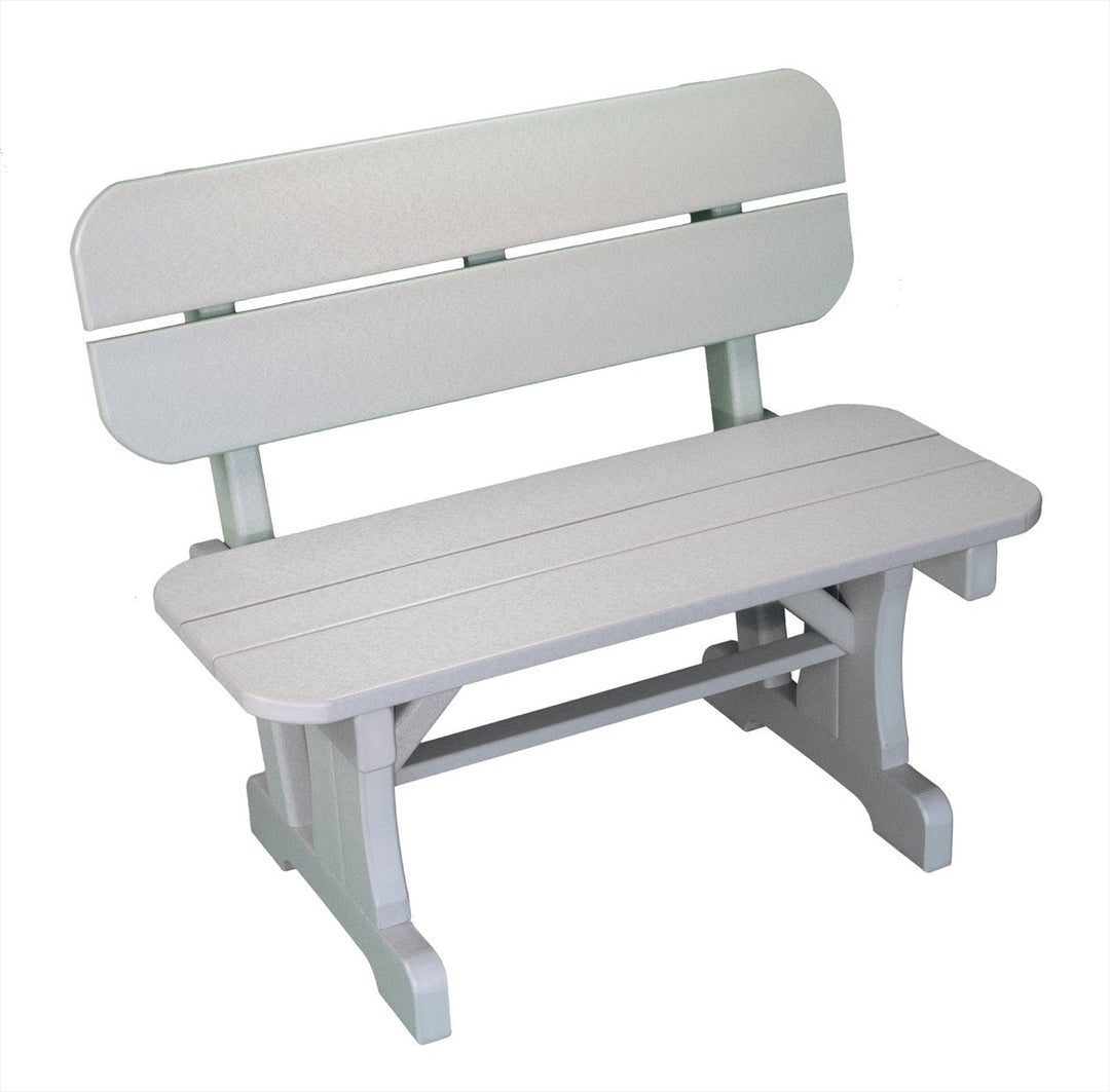 QW Amish Patio Bench w/ Back (choose your size)