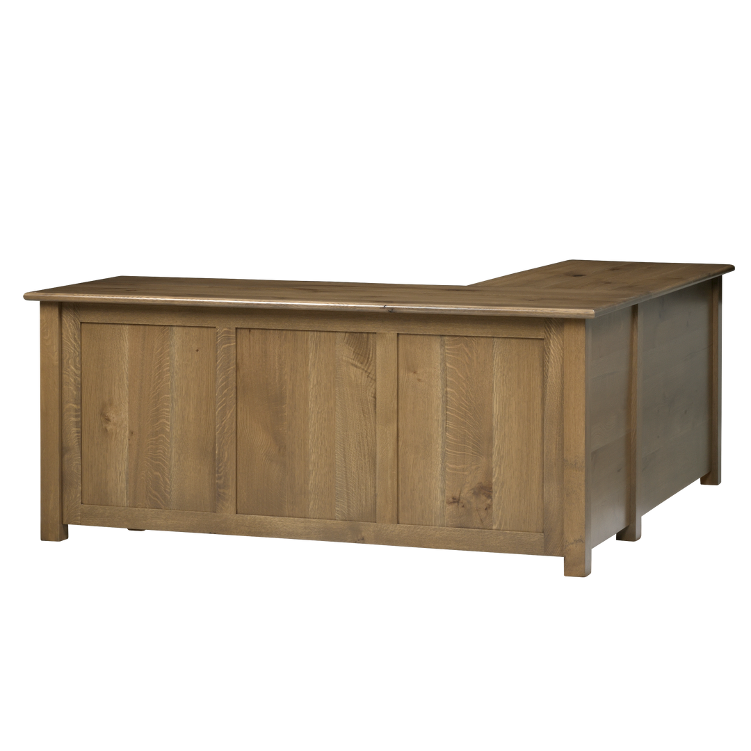 QW Amish Settlers L Shape Desk w/ Optional Hutch