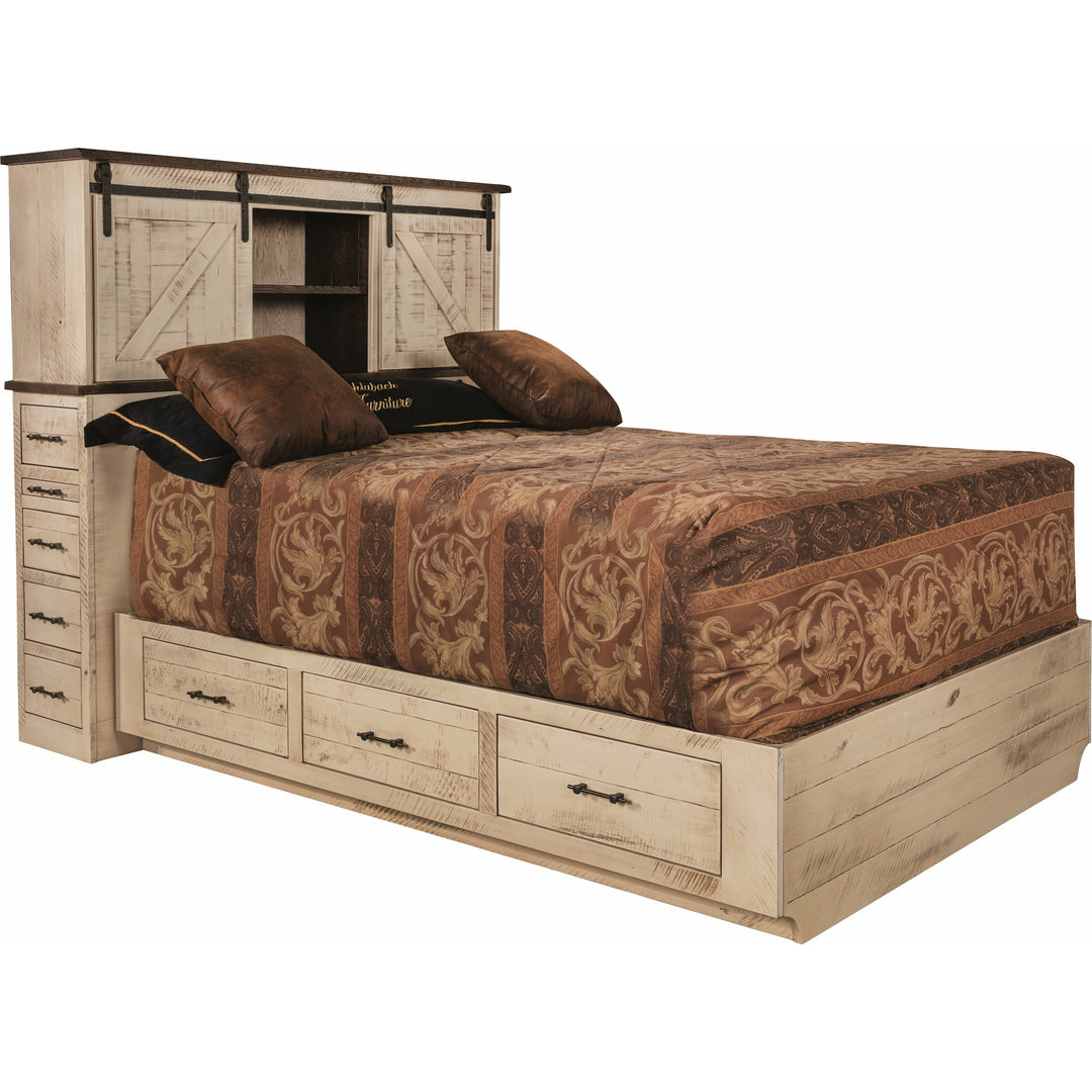 QW Amish Cody Bookcase Storage Bed