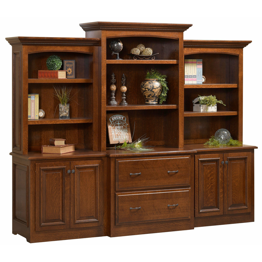 QW Amish Liberty 98" Credenza & 3pc Hutch