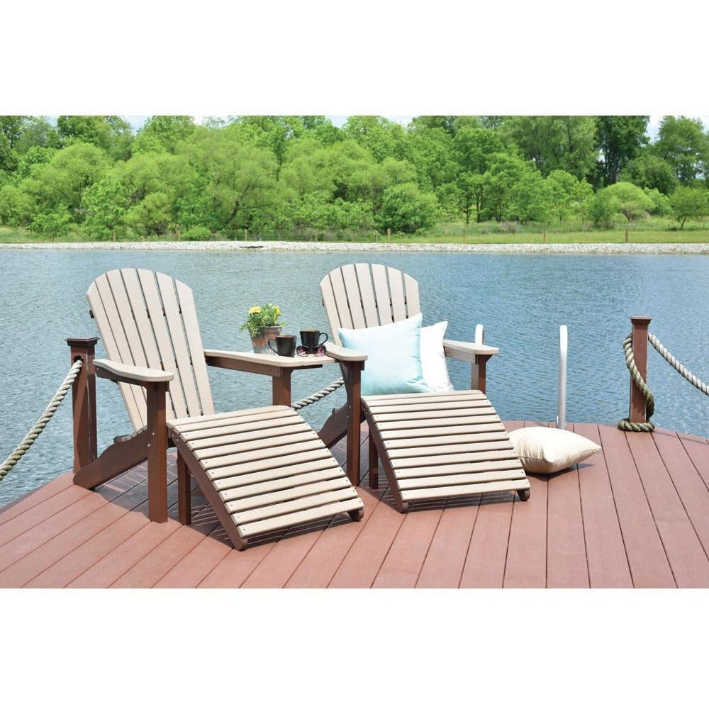 Berlin Garden Adirondack Set - 2 Chairs, 2 Footstools and Connection Plate BGPATC2400ATAT1823PAFS2400