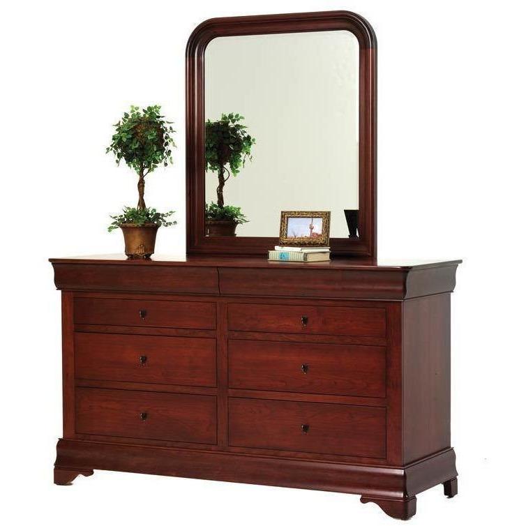 Millcraft Louis Phillipe Low Dresser w/ Optional Mirror Quality Woods Furniture Millcraft Louis Phillipe Low Dresser w/ Optional Mirror Quality Woods Furniture