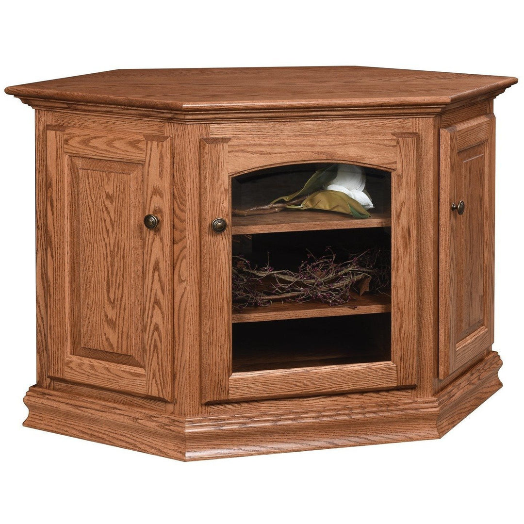 QW Amish 48" Traditional Cornwall Corner TV Stand
