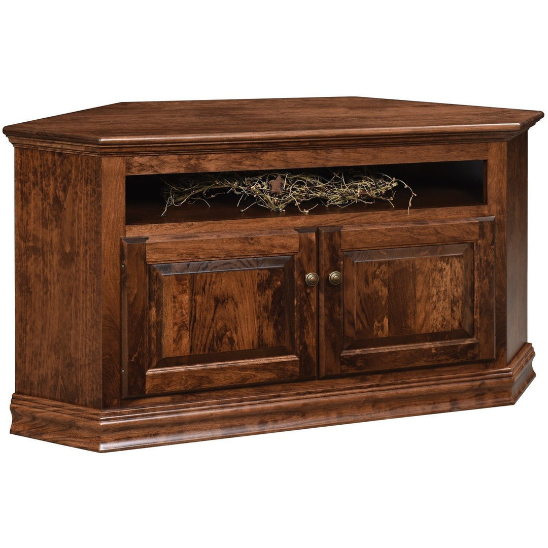 QW Amish 55" Traditional Corner TV Stand