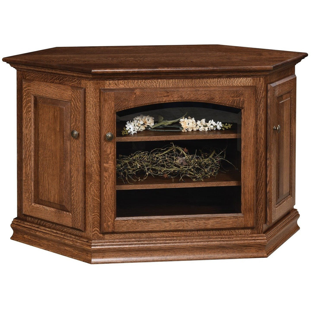 QW Amish 55" Traditional Cornwall Corner TV Stand