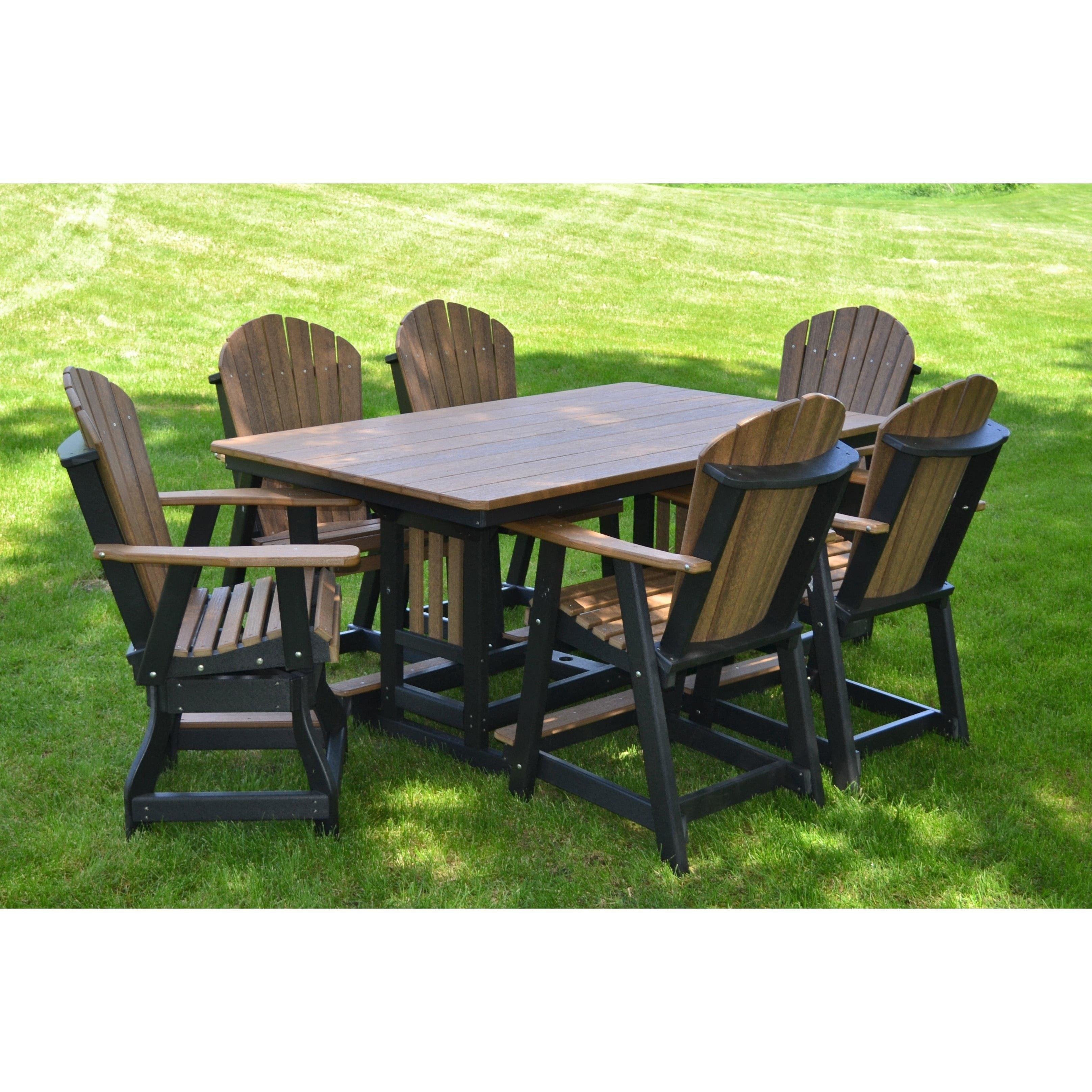 QW Amish Adirondack 7pc Counter Set Quality Woods Furniture