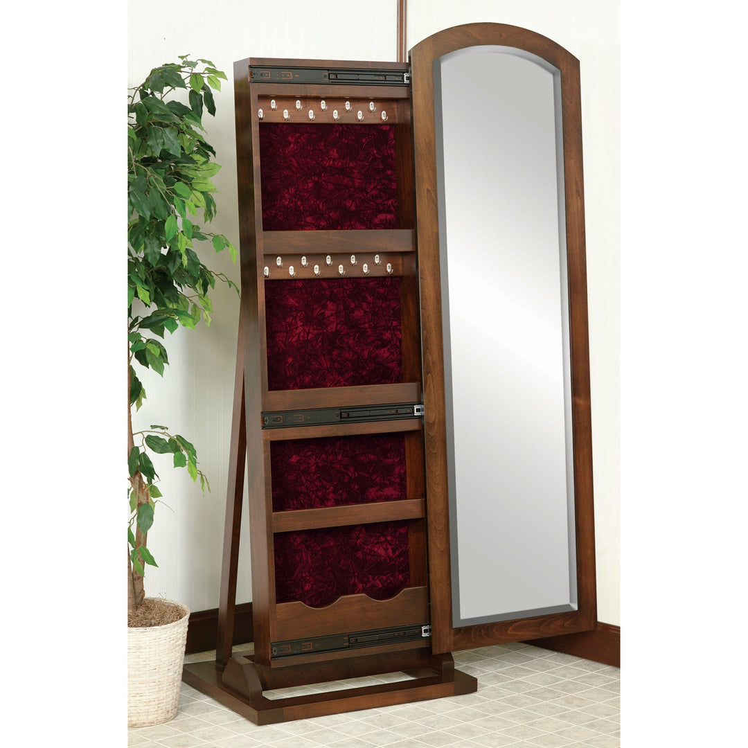 QW Amish Antique Shaker Leaner Jewelry Mirror