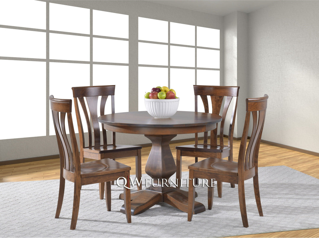 QW Amish Ashley Single Pedestal 5pc Dining Set