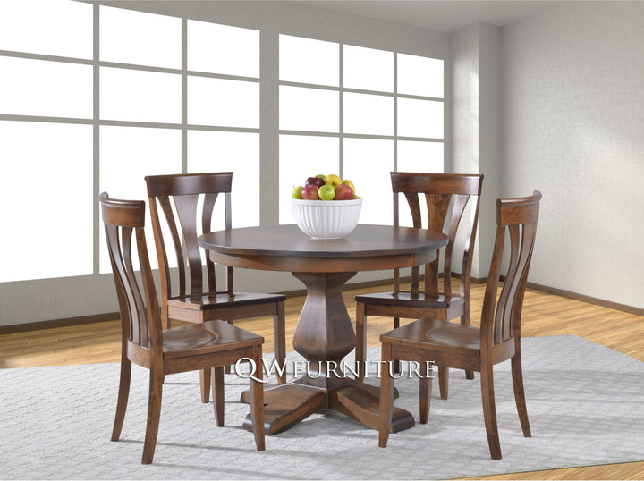 QW Amish Ashley Single Pedestal 5pc Dining Set