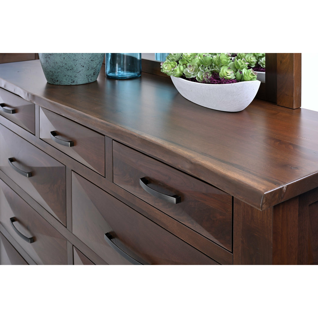 QW Amish Atley Live Edge 5pc Set w/ Storage Bed