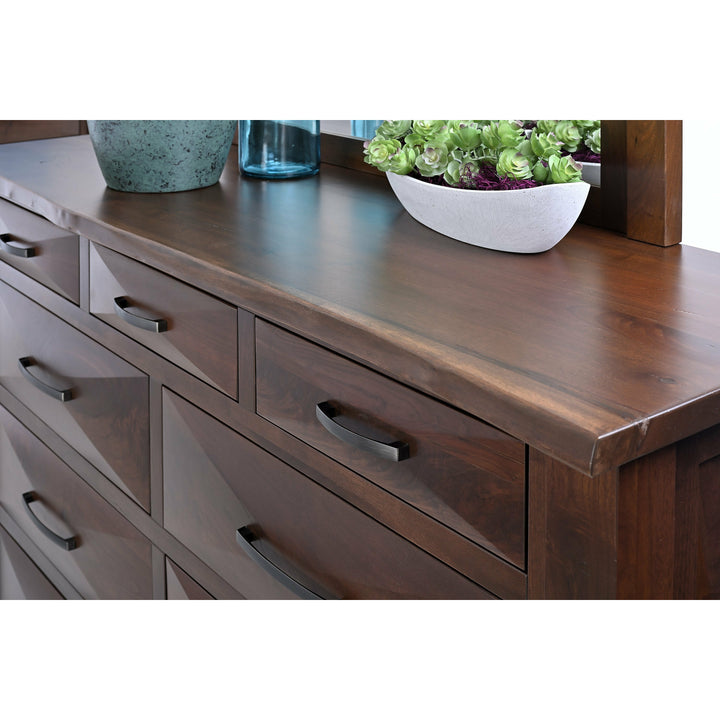 QW Amish Atley Live Edge 5pc Set w/ Storage Bed