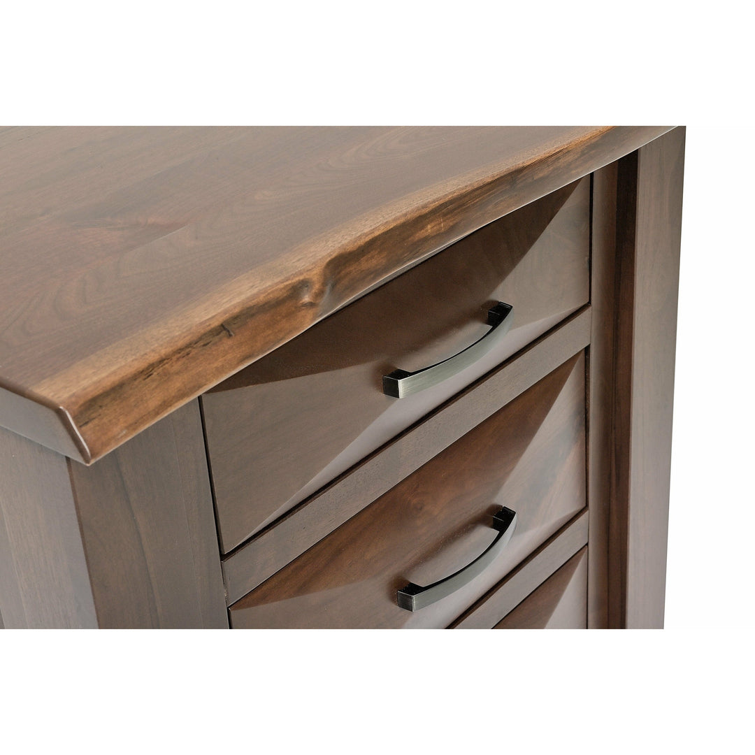 QW Amish Atley Live Edge 5pc Set w/ Storage Bed