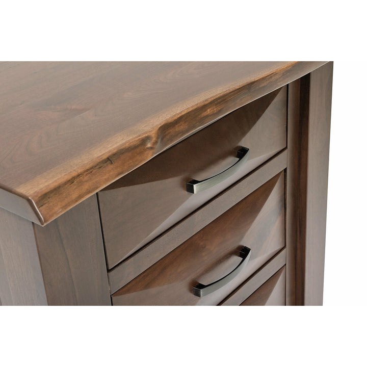 QW Amish Atley Live Edge 5pc Set w/ Storage Bed