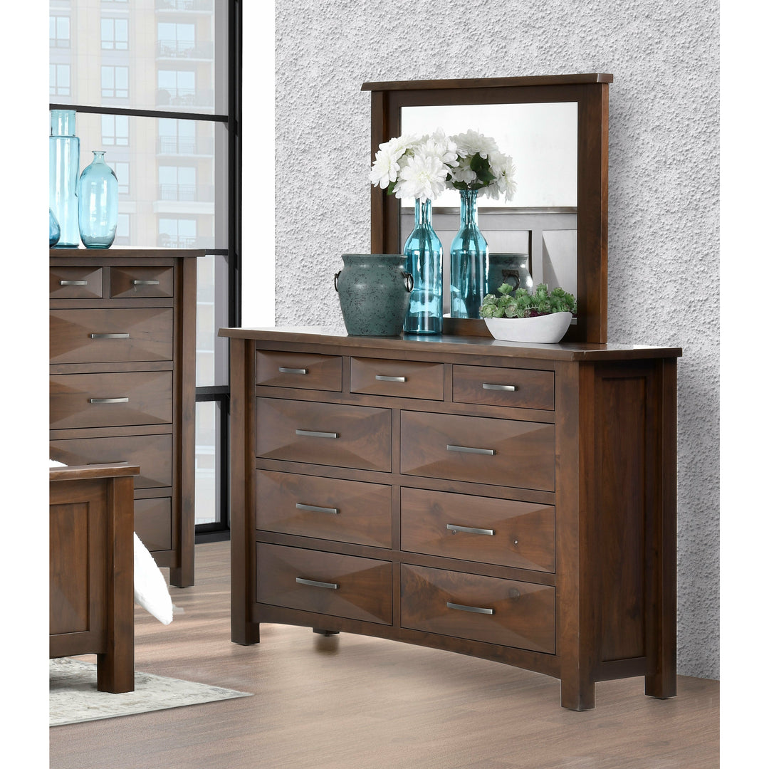 QW Amish Atley Live Edge 5pc Set w/ Storage Bed