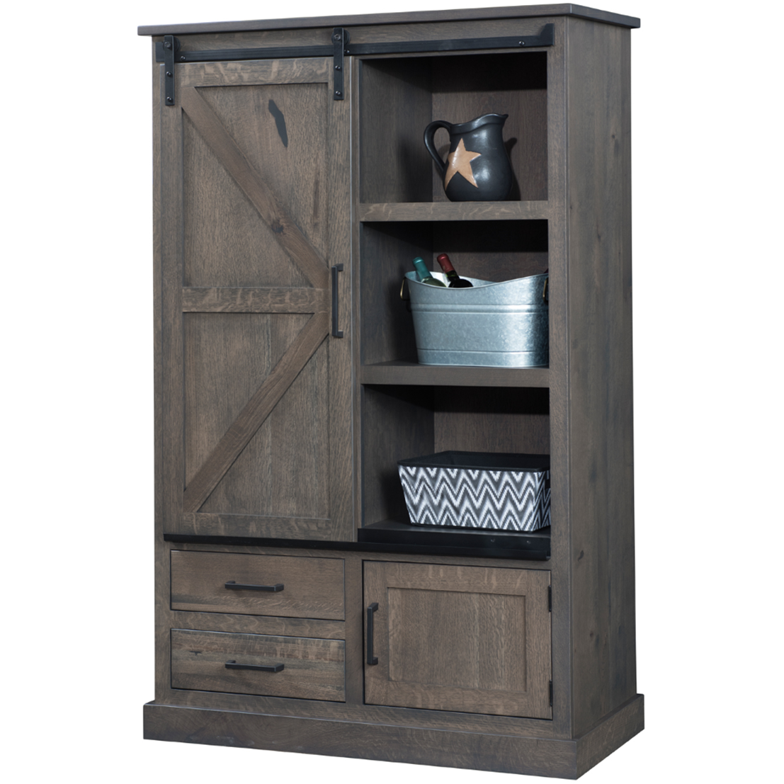 QW Amish Barn Door Cottage Cabinet – Quality Woods Furniture